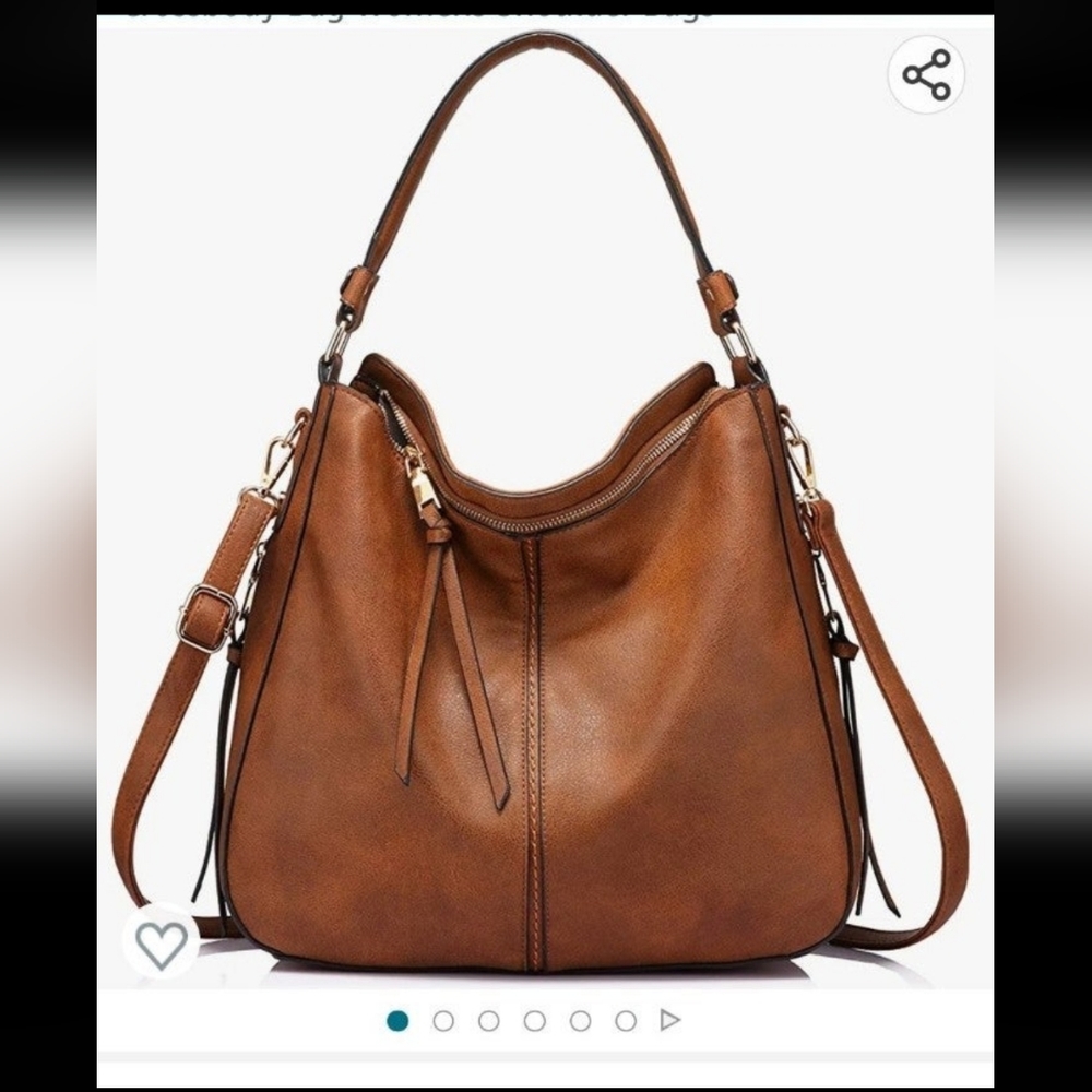Realer Vegan Leather Brown Bag NWT